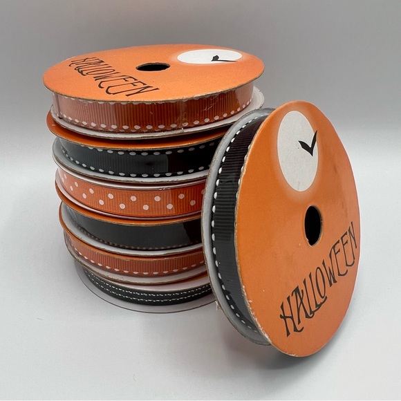 Michaels Other - NWT Michael’s Ribbon Spools Lotof 7 Celebrate It 10 yards Halloween 4 yards 3/8”